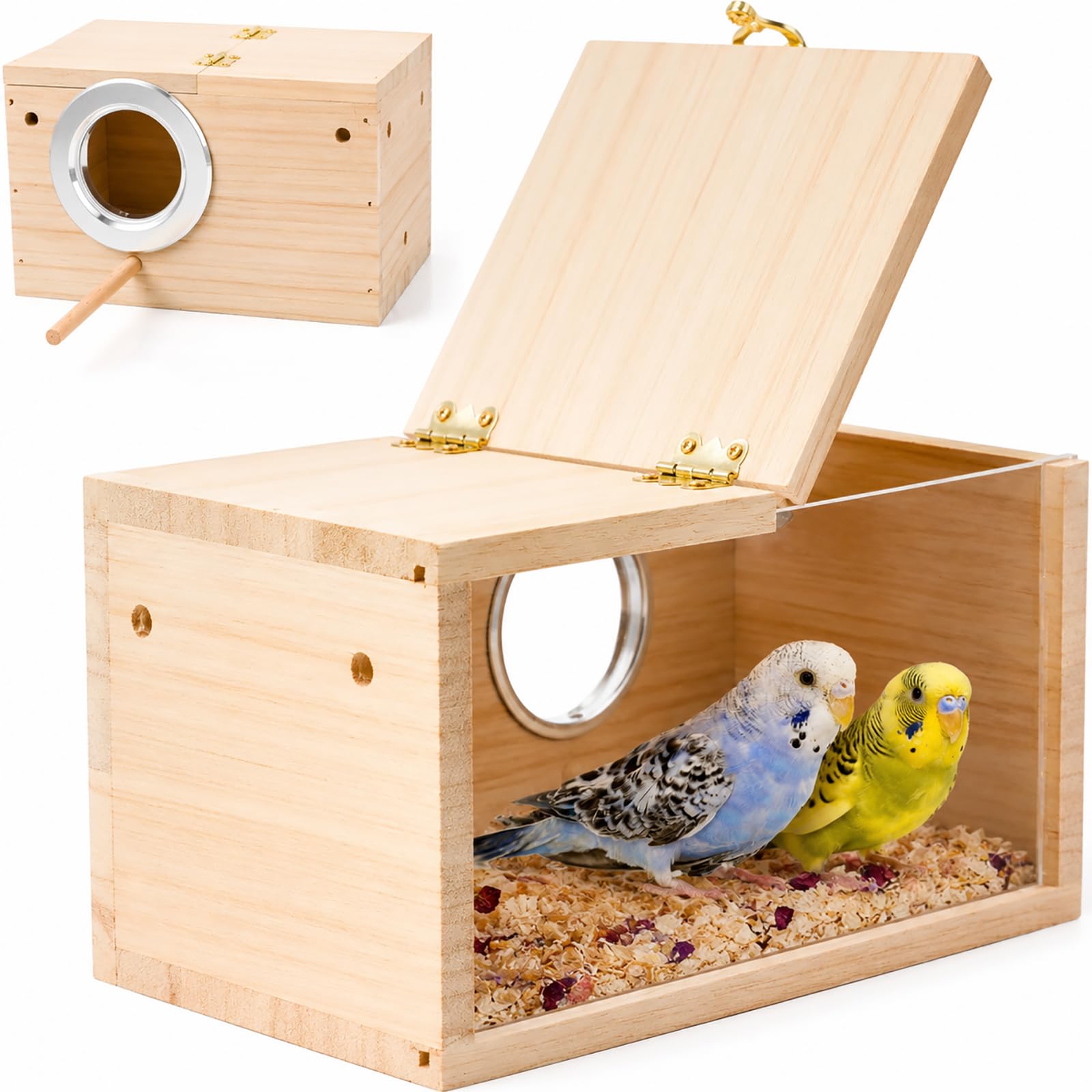 Amazon.com : GINDOOR Parakeet Nesting Box Transparent Bird House